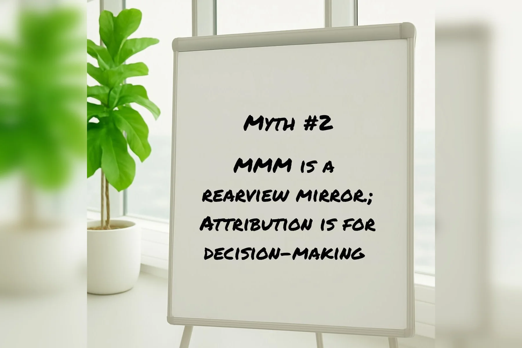 Myth2 - MMM is a rearview mirror. Attribution is for decision making Linkedin Post